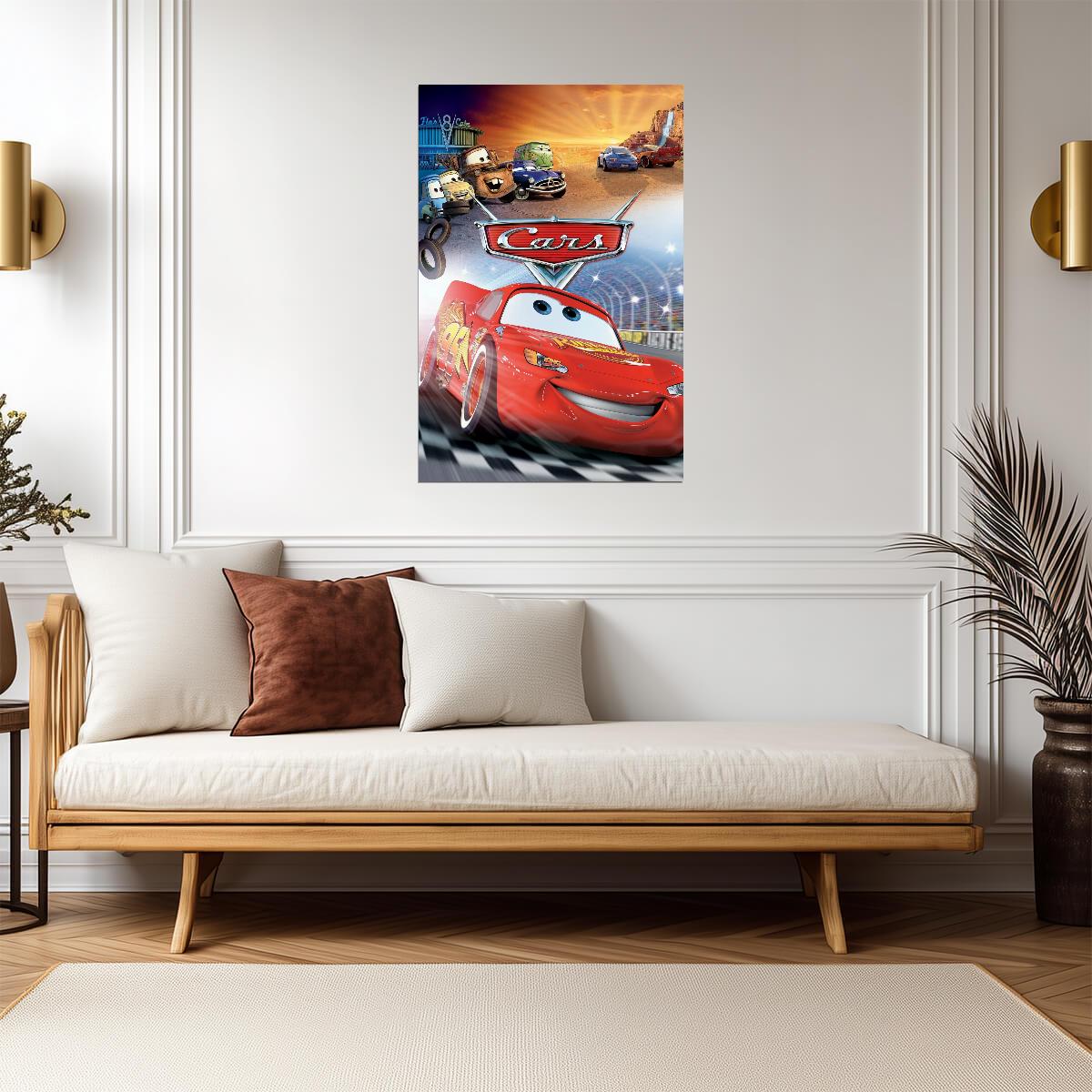 Cars 2006 Movie Poster | Racing and Radiator Springs Collage - Movies & TV Poster