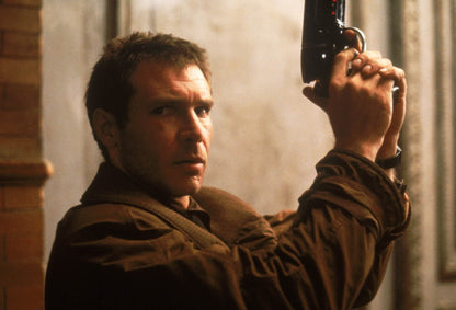 Blade Runner 1982 Movie Poster | Deckard Holding a Blaster - Movies & TV Poster