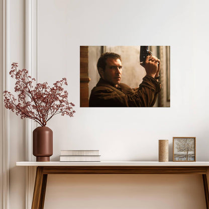 Blade Runner 1982 Movie Poster | Deckard Holding a Blaster - Movies & TV Poster