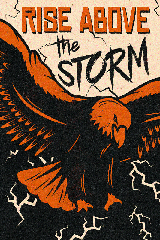 Rise Above the Storm | Retro Eagle Motivational Poster