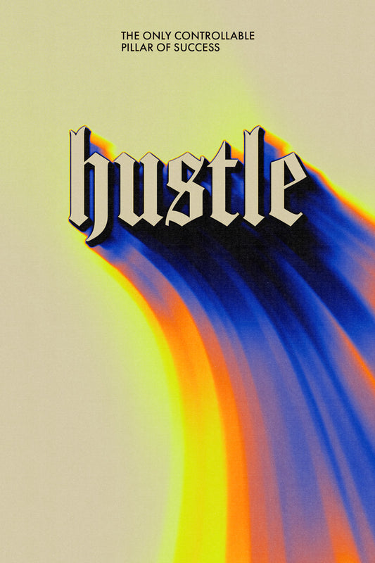 Hustle | Modern Gradient Typography Motivational Poster