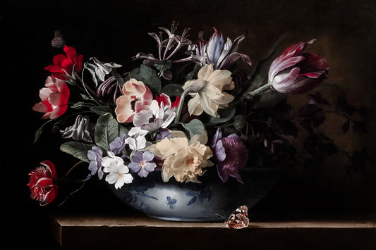 Dark Floral Bouquet | Gothic Botanical Art Print Poster
