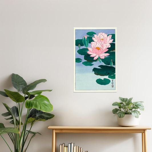 Lotus Blossom | Japanese Wabi-Sabi Art Print Poster
