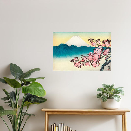 Mount Fuji with Sakura | Japanese Landscape Wall Art Poster