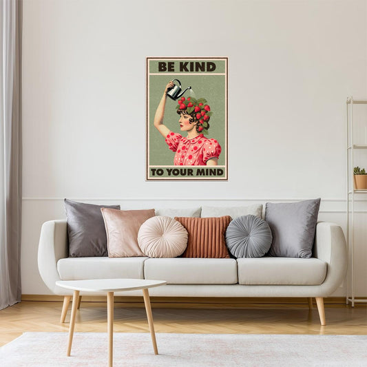 Be Kind to Your Mind | Surreal Eclectic Trippy Wall Art Poster