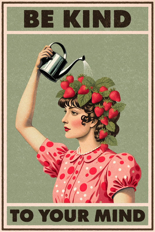 Be Kind to Your Mind | Surreal Eclectic Trippy Wall Art Poster