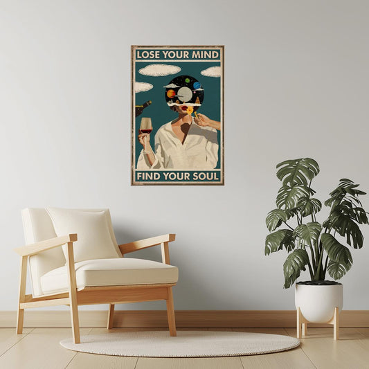 Lose Your Mind Find Your Soul | Psychedelic Hippie Surreal Wall Art Poster