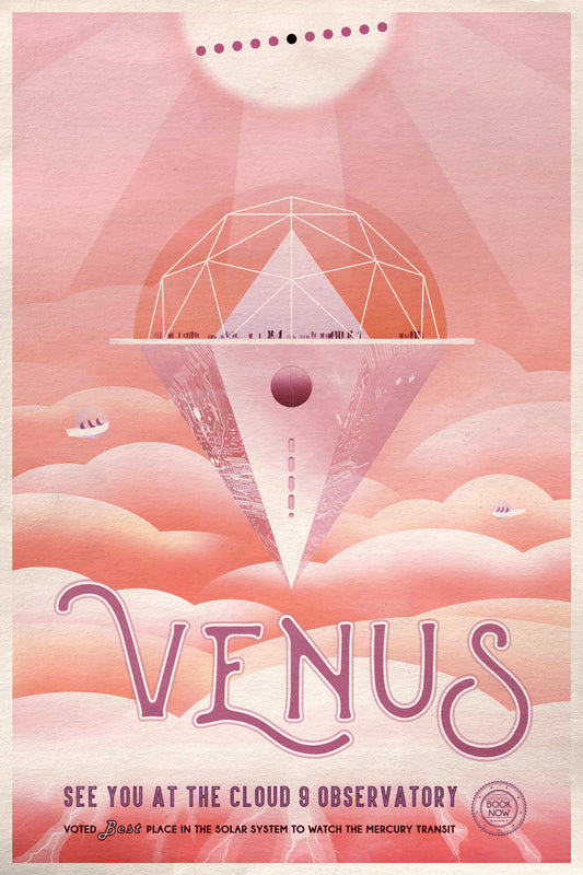 Venus | NASA Retro Space Travel Poster Sci-Fi Wall Art