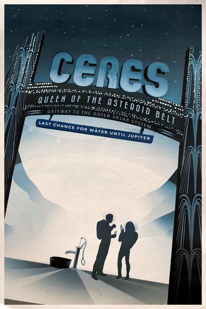 Ceres | NASA Retro Space Travel Poster Astronomy Print