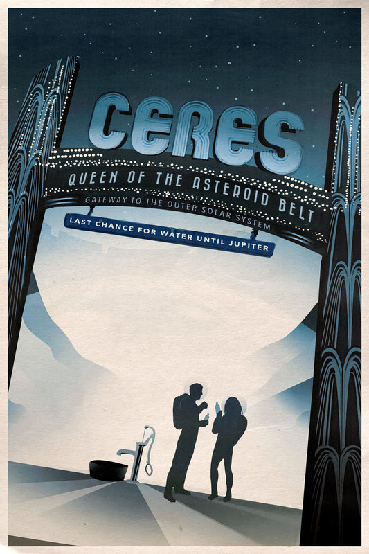 Ceres | NASA Retro Space Travel Poster Astronomy Print