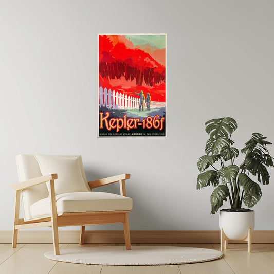 Kepler-186f | NASA Retro Space Travel Poster Sci-Fi Art Print