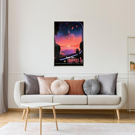 Trappist-1e | NASA Retro Space Travel Poster Sci-Fi Space Print