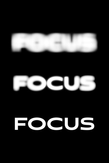 Focus | Black Motivational Typography Poster
