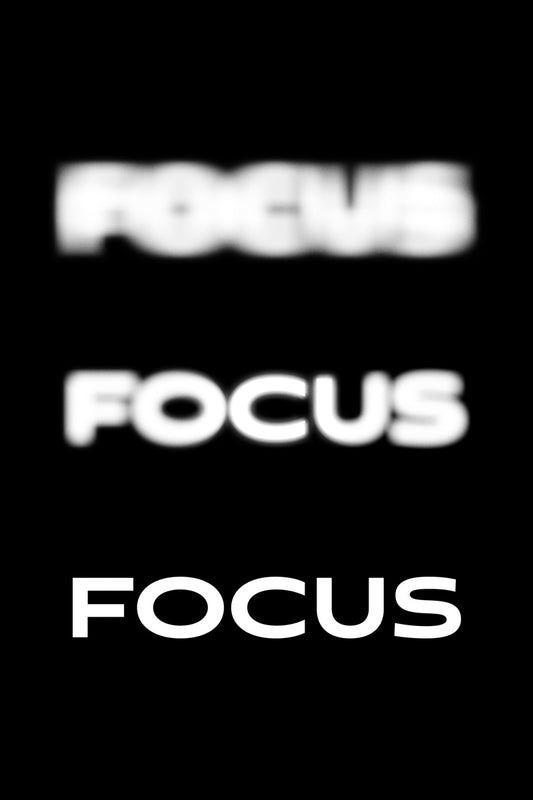 Focus | Black Motivational Typography Poster