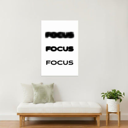 Focus | White Motivational Typography Poster