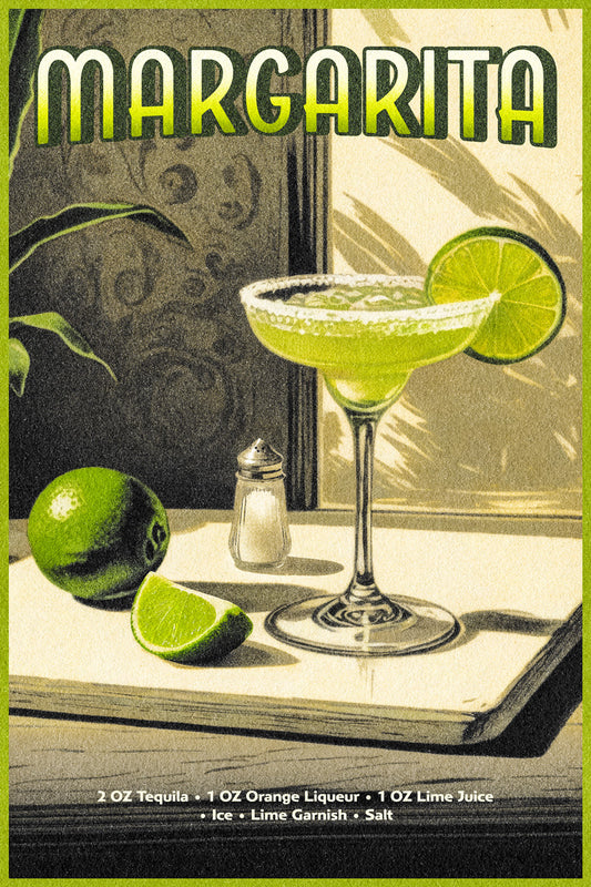 Margarita Recipe | Zesty Cocktail Wall Art Poster