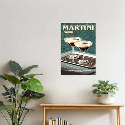 Espresso Martini Recipe | Modern Cocktail Wall Decor Poster