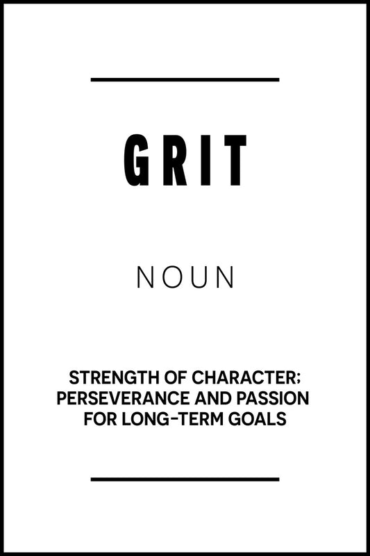 Grit | White Motivational Typography Poster