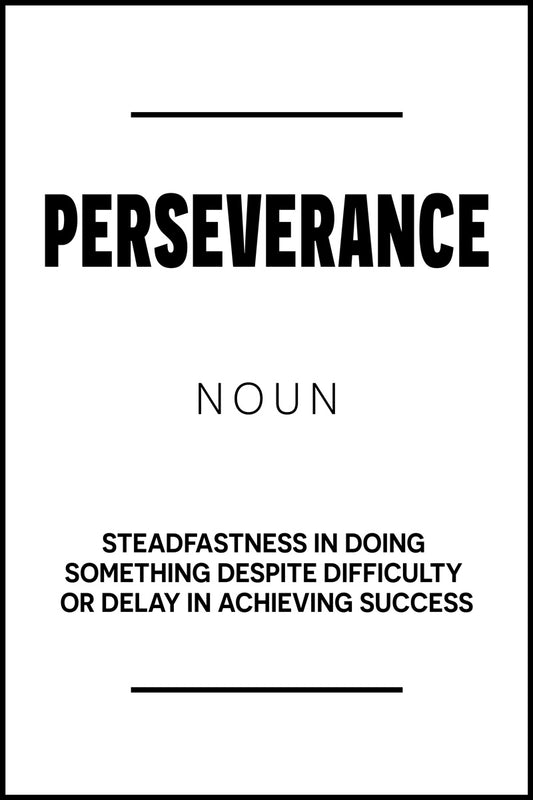 Perseverance | White Motivational Typography Poster