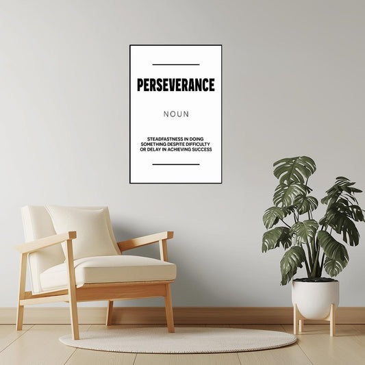 Perseverance | White Motivational Typography Poster