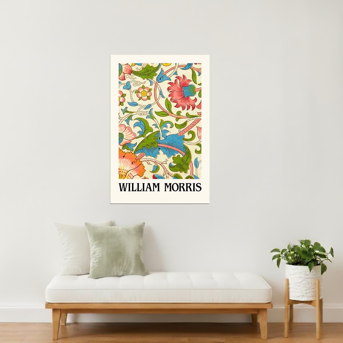 William Morris Green Blossom | Vintage Floral Pattern Print Poster
