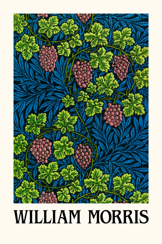 William Morris Grape Vine | Vintage Floral Pattern Print Poster
