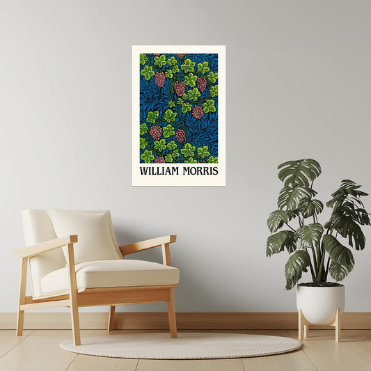 William Morris Grape Vine | Vintage Floral Pattern Print Poster