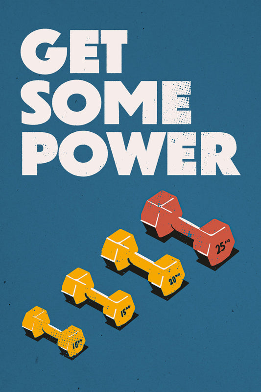 Get Some Power | Retro Weightlifting Gym Wall Decor Poster