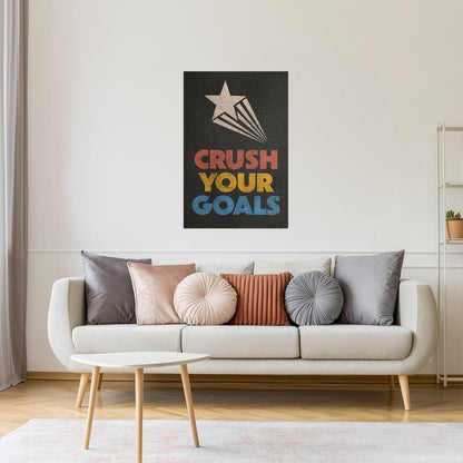 Crush Your Goals | Motivational Fitness Wall Print Poster