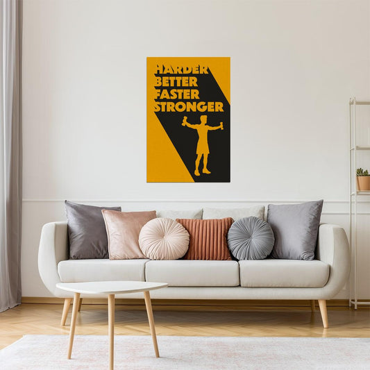 Harder Better Faster Stronger | Gym Inspiration Wall Art Poster