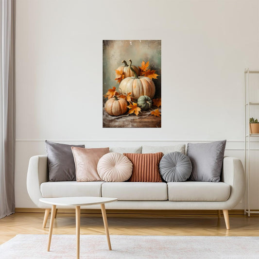 Pumpkin Harvest | Cozy Autumn Halloween Wall Art Print Poster