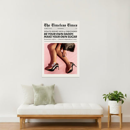 Be Your Own Daddy | Feminist Newspaper Print Poster