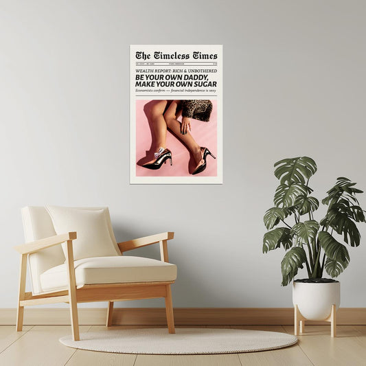 Be Your Own Daddy | Feminist Newspaper Print Poster