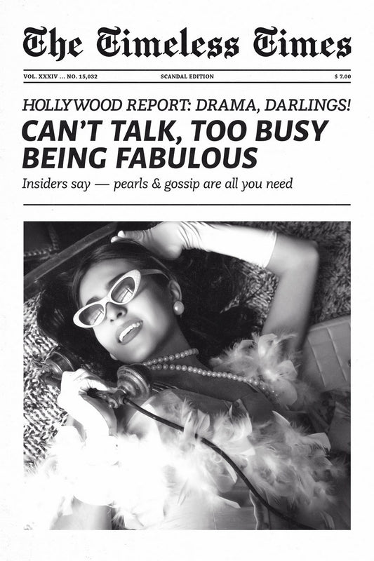 Too Busy Being Fabulous | Glam Newspaper Wall Art Poster
