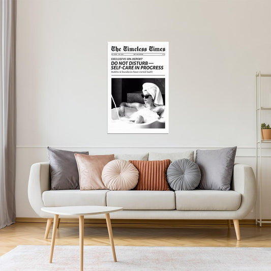Do Not Disturb | Self Care Newspaper Wall Art Poster
