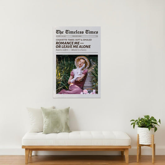 Romance Me or Leave Me Alone | Vintage Newspaper Wall Art Poster