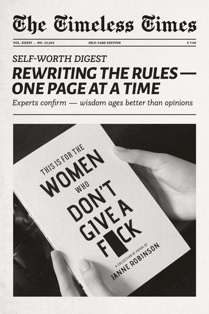 Women Don’t Give a F | Bold Feminist Newspaper Print Poster