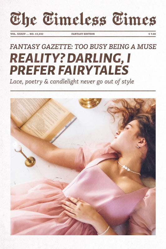 Darling, I Prefer Fairytales | Princess Newspaper Wall Art Poster