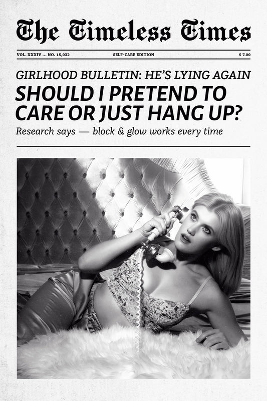I Don’t Care | Drama Queen Newspaper Wall Art Poster