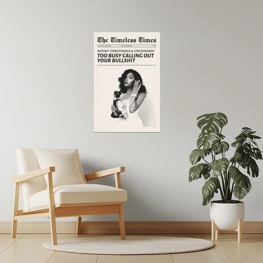 Calling Out Your Bullshit | Bold Feminist Newspaper Wall Art Poster
