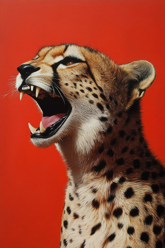 Roaring Cheetah Fashion Poster | High Impact Jungle Cat Photography