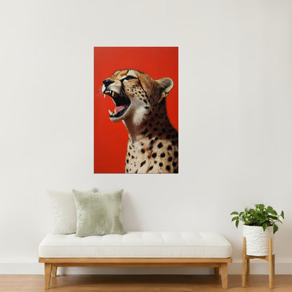 Roaring Cheetah Fashion Poster | High Impact Jungle Cat Photography