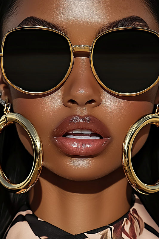 Black Woman with Sunglasses | Modern Fashion Illustration | Wall Art Print Poster