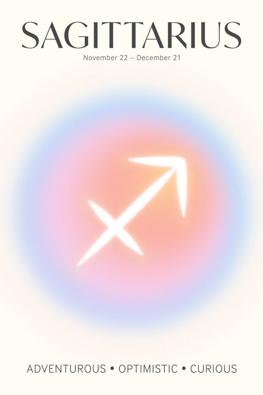 Sagittarius Zodiac Sign | Dreamy Aura Aesthetic | Astrology Wall Decor Poster