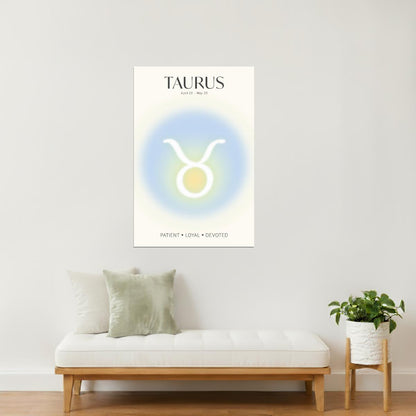 Taurus Zodiac Sign | Modern Celestial Design | Astrology Wall Decor Poster