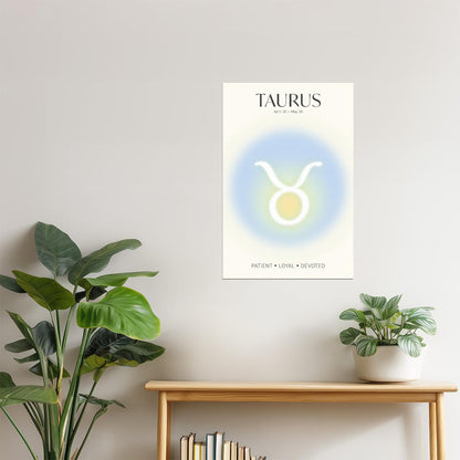 Taurus Zodiac Sign | Modern Celestial Design | Astrology Wall Decor Poster