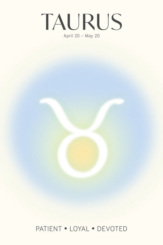 Taurus Zodiac Sign | Modern Celestial Design | Astrology Wall Decor Poster