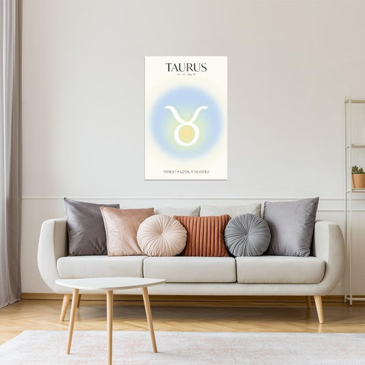 Taurus Zodiac Sign | Modern Celestial Design | Astrology Wall Decor Poster