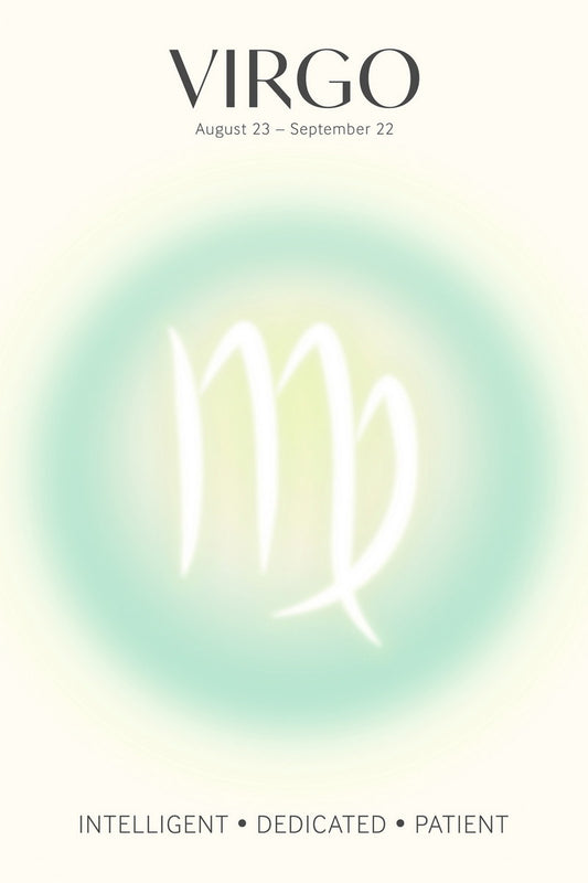 Virgo Zodiac Sign | Spiritual Minimalist Art | Astrology Wall Art Print Poster