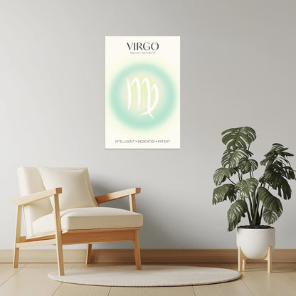 Virgo Zodiac Sign | Spiritual Minimalist Art | Astrology Wall Art Print Poster